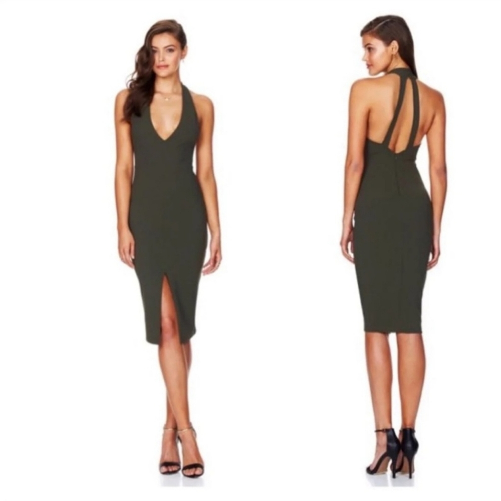 NWT Olive t-back dress with front slit